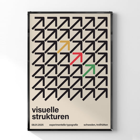 「Visuelle Strukturen」スイスグラフィックアートポスター - Ink Jp