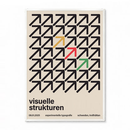 「Visuelle Strukturen」スイスグラフィックアートポスター - Ink Jp