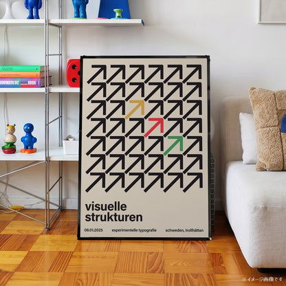 「Visuelle Strukturen」スイスグラフィックアートポスター - Ink Jp