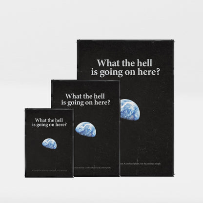 「What the Hell is Going On Here?」ミニマリストポスター - Ink Jp