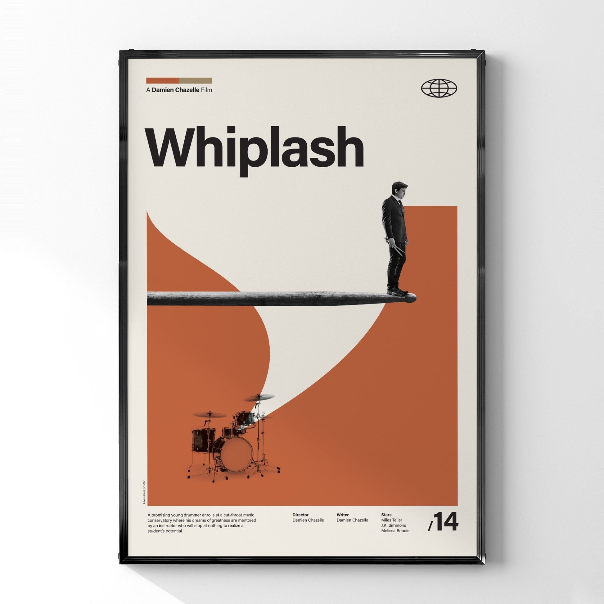 「セッション Whiplash」ミニマリストアートポスター - Ink Jp