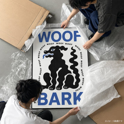 「WOOF BARK」ポップアートポスター - Ink Jp
