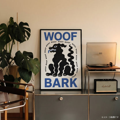 「WOOF BARK」ポップアートポスター - Ink Jp