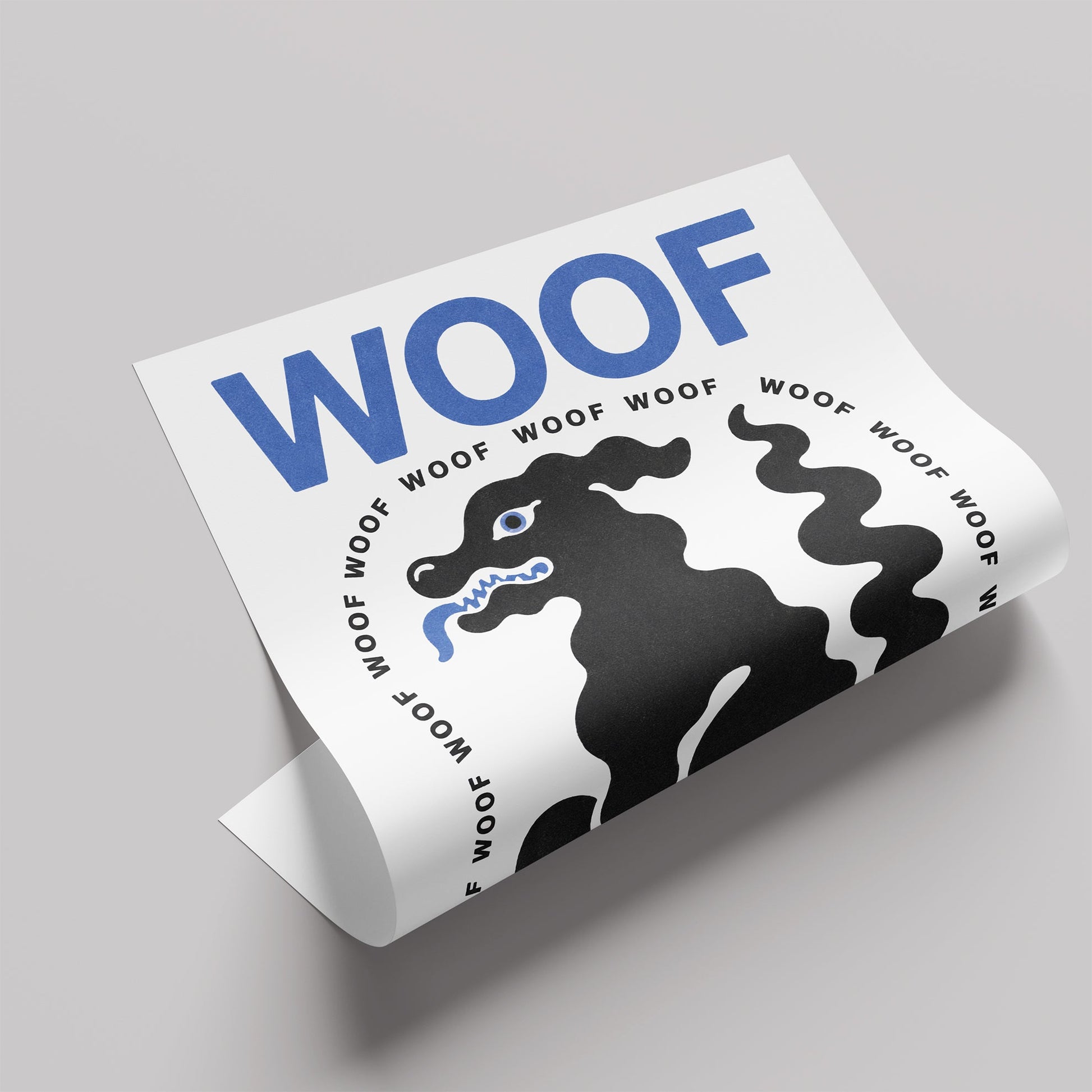 「WOOF BARK」ポップアートポスター - Ink Jp