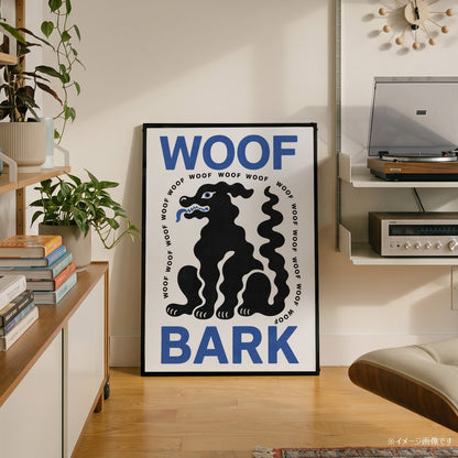 「WOOF BARK」ポップアートポスター - Ink Jp