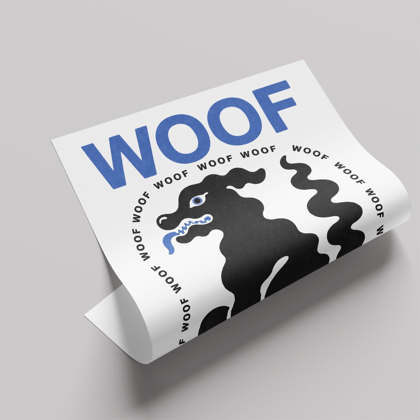 「WOOF BARK」ポップアートポスター - Ink Jp