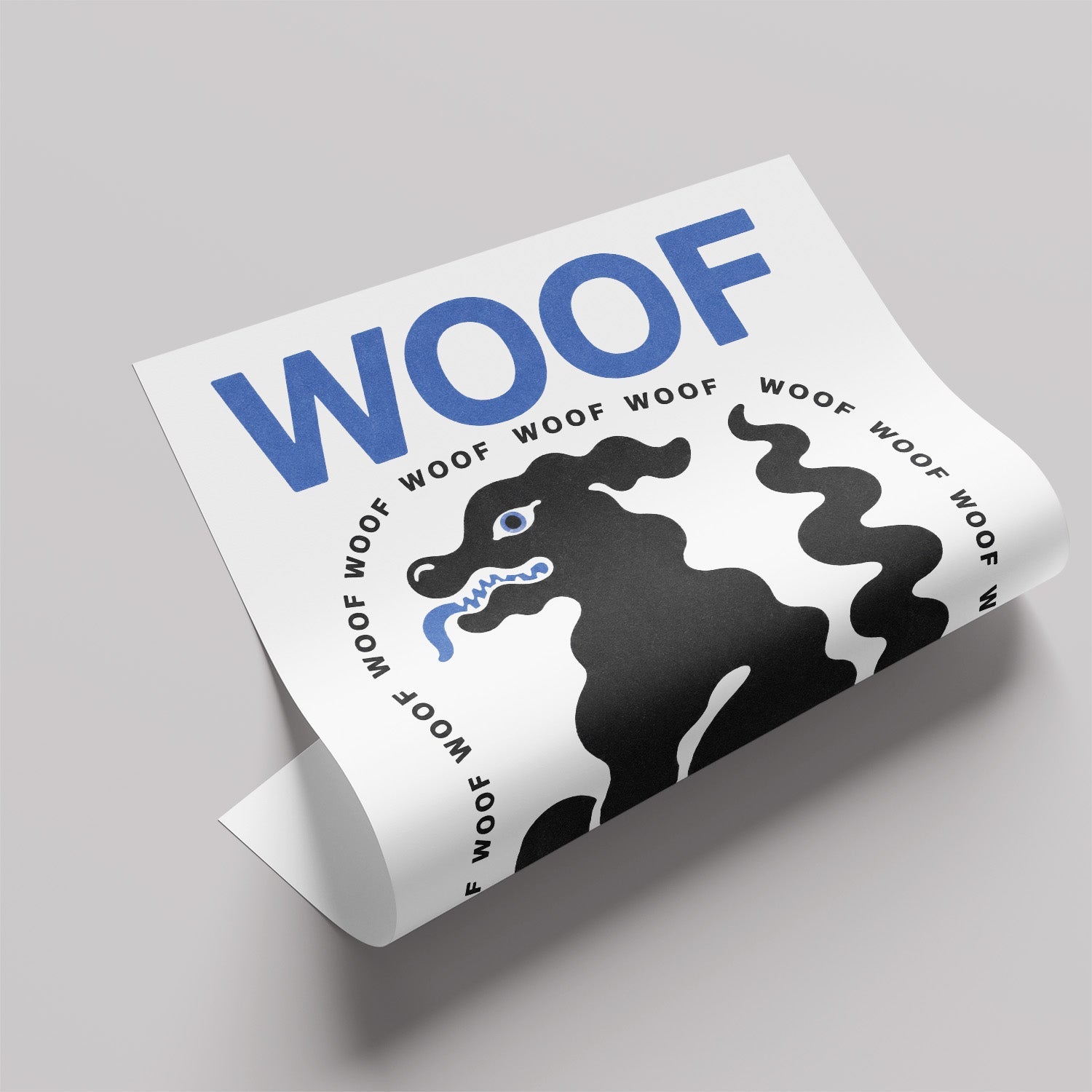 「WOOF BARK」ポップアートポスター - Ink Jp