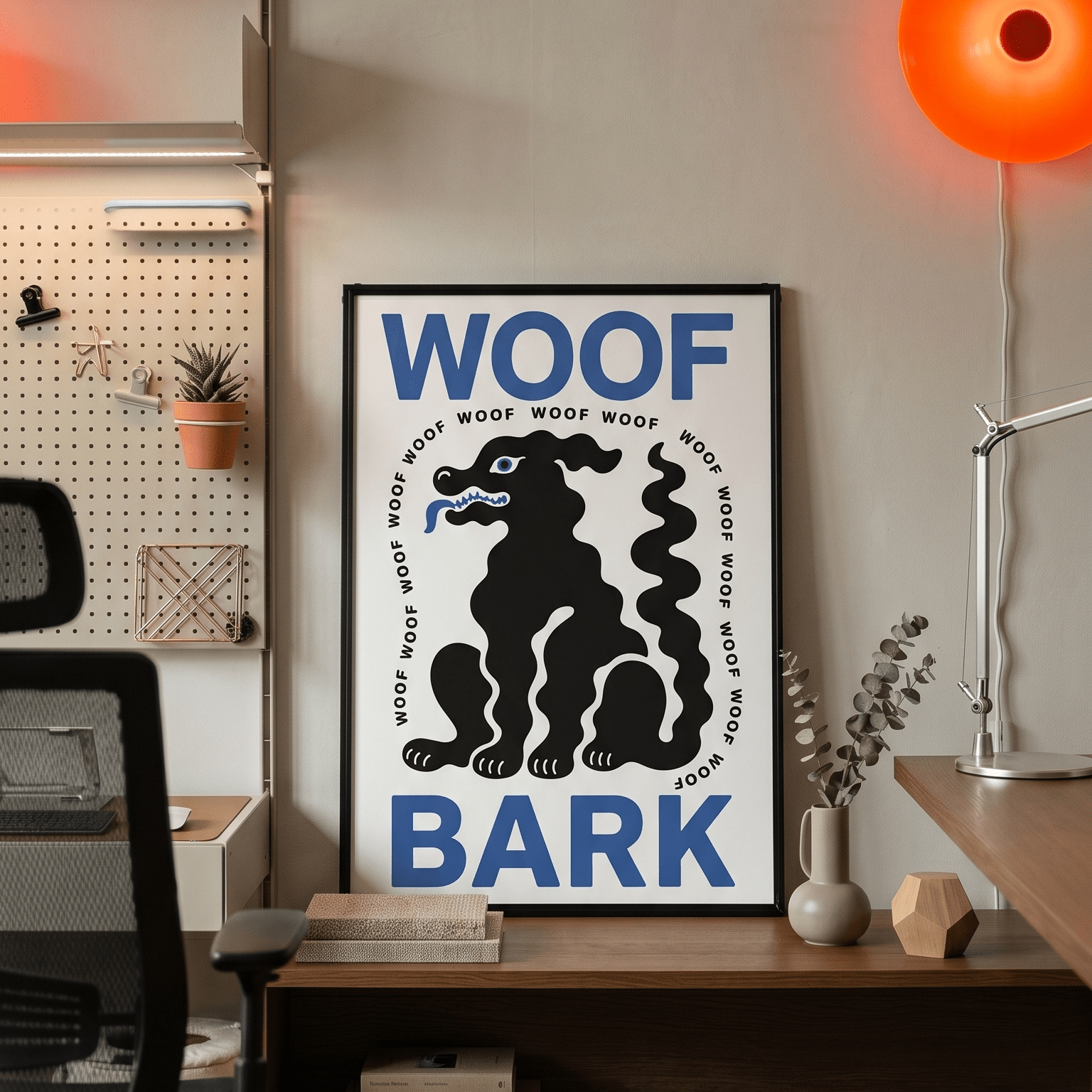 「WOOF BARK」ポップアートポスター - Ink Jp