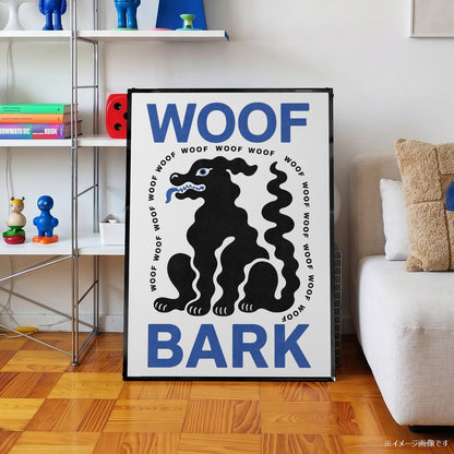 「WOOF BARK」ポップアートポスター - Ink Jp