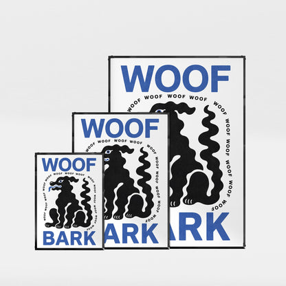 「WOOF BARK」ポップアートポスター - Ink Jp