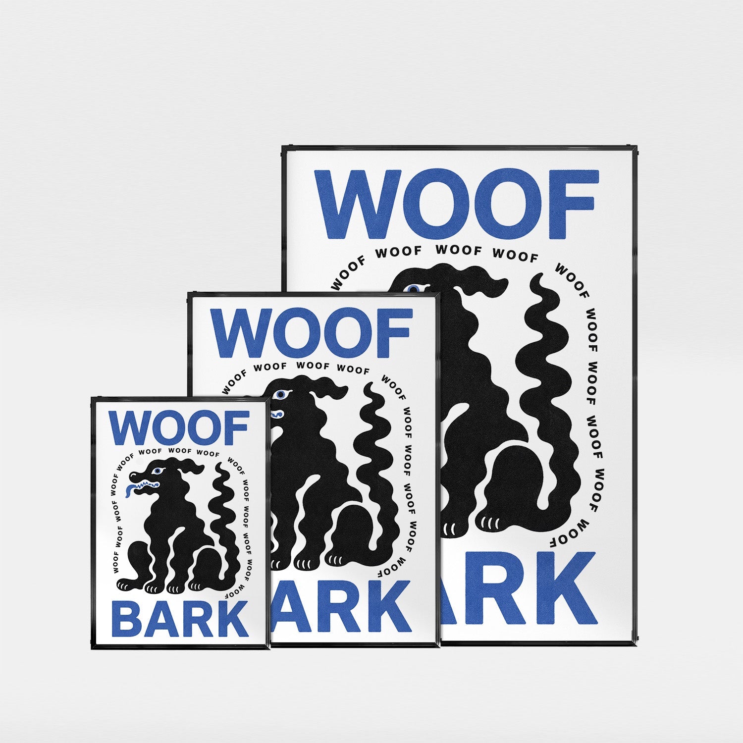 「WOOF BARK」ポップアートポスター - Ink Jp