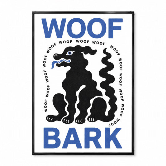 「WOOF BARK」ポップアートポスター - Ink Jp
