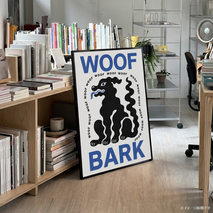 「WOOF BARK」ポップアートポスター - Ink Jp